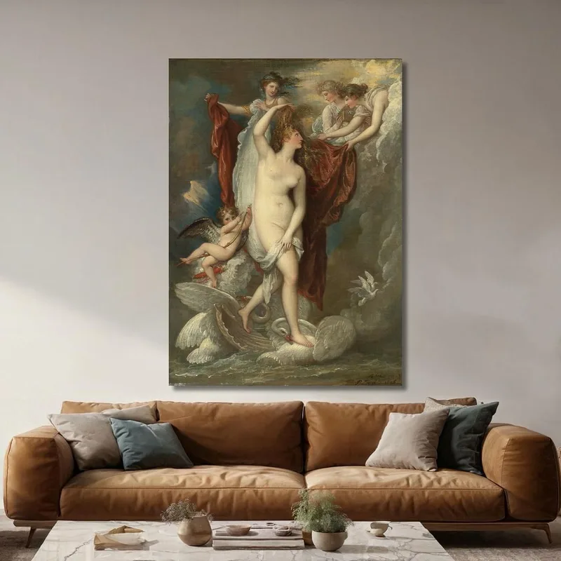 Venere Alla Nascita Vestita Dalle Tre Grazie Benjamin West quadro stampa su tela