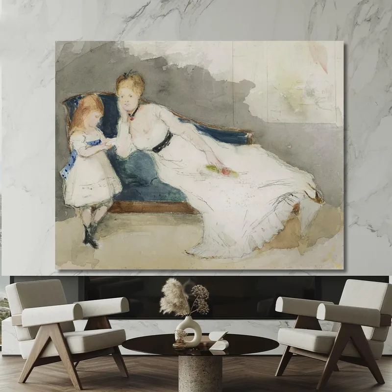 Madame Gobillard E Sua Figlia Paule Berthe Morisot
