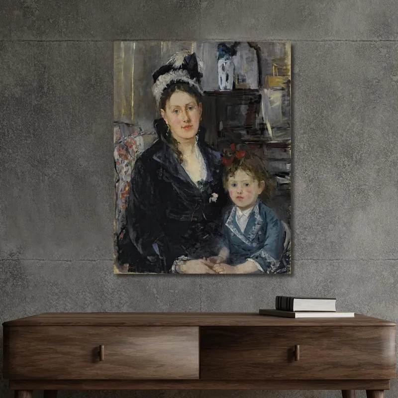 Portrait Of Mme Boursier And Her Daughter Berthe Morisot