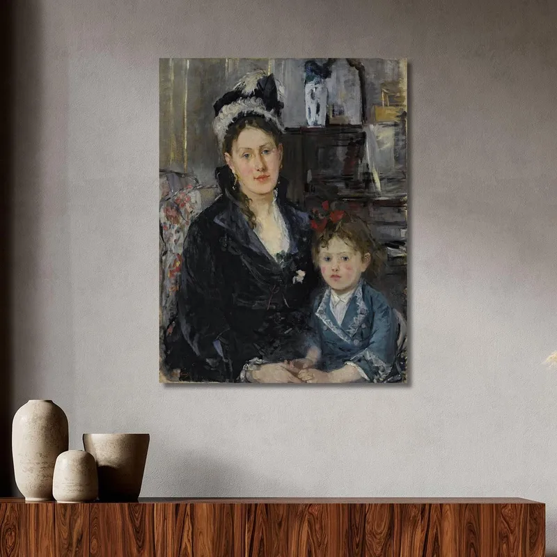 Portrait Of Mme Boursier And Her Daughter Berthe Morisot