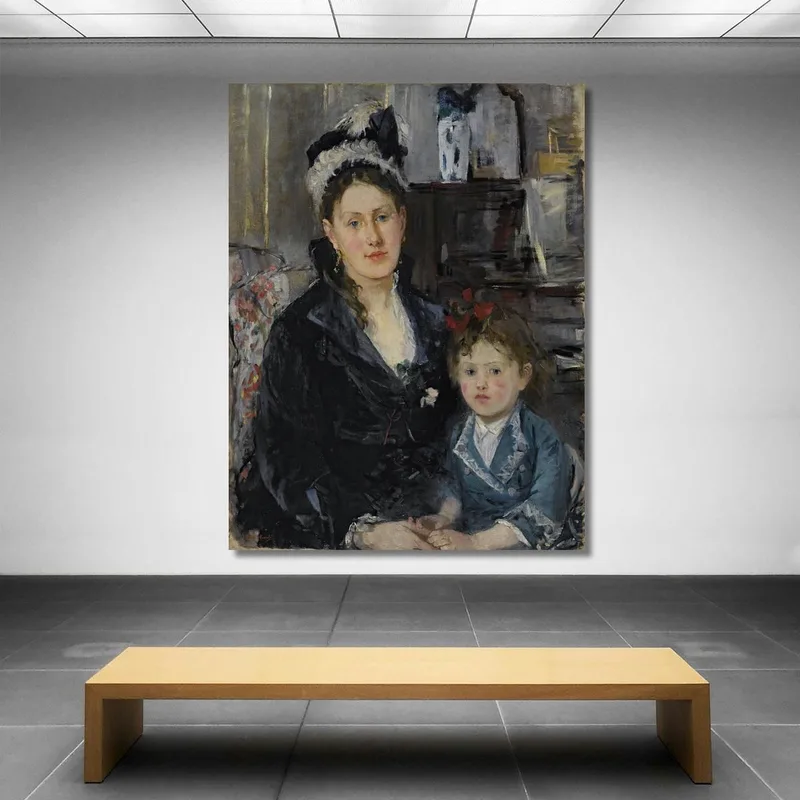 Portrait Of Mme Boursier And Her Daughter Berthe Morisot