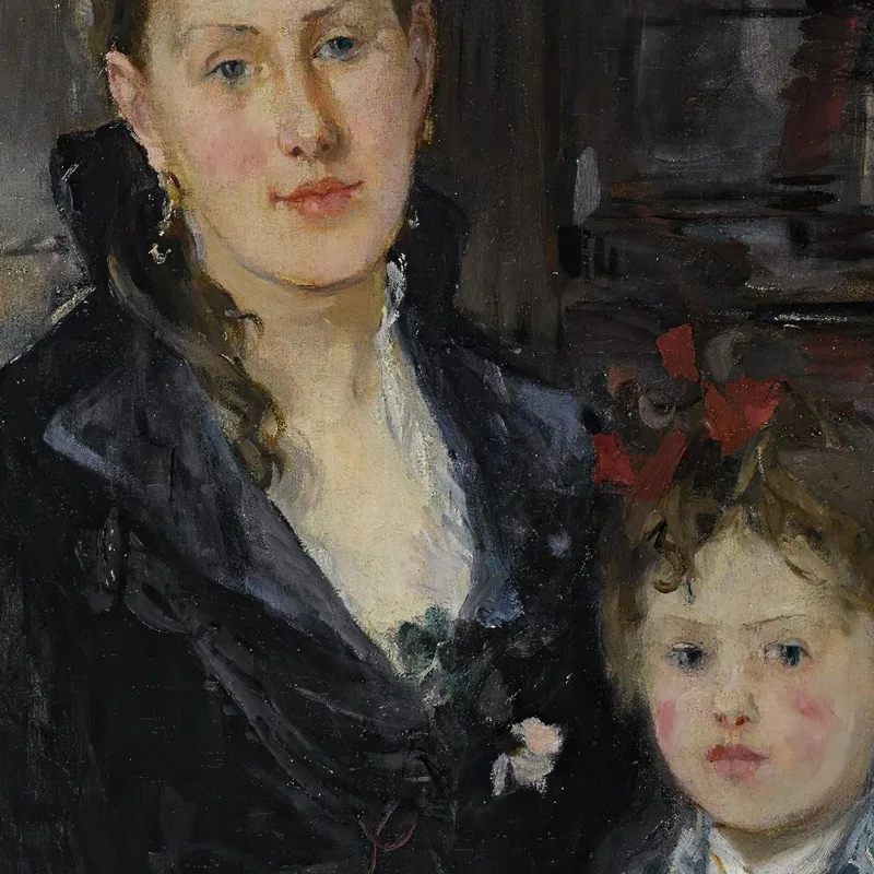 Portrait Of Mme Boursier And Her Daughter Berthe Morisot