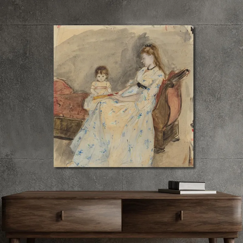 The Artist'S Sister Edma With Her Daughter Jeanne Berthe Morisot