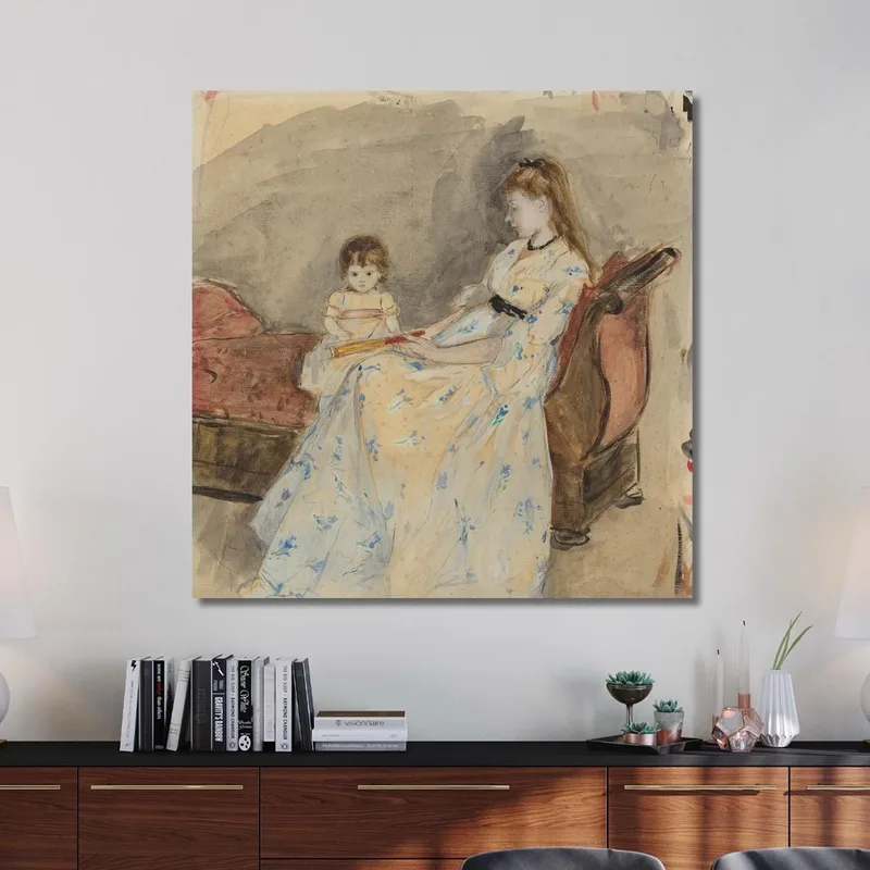 The Artist'S Sister Edma With Her Daughter Jeanne Berthe Morisot