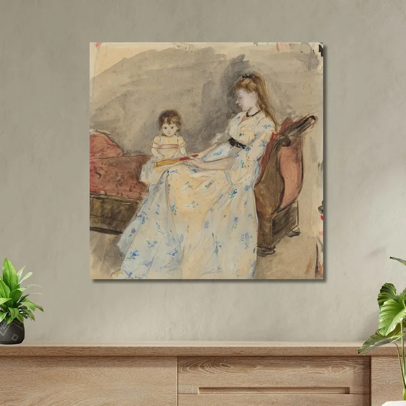 The Artist'S Sister Edma With Her Daughter Jeanne Berthe Morisot