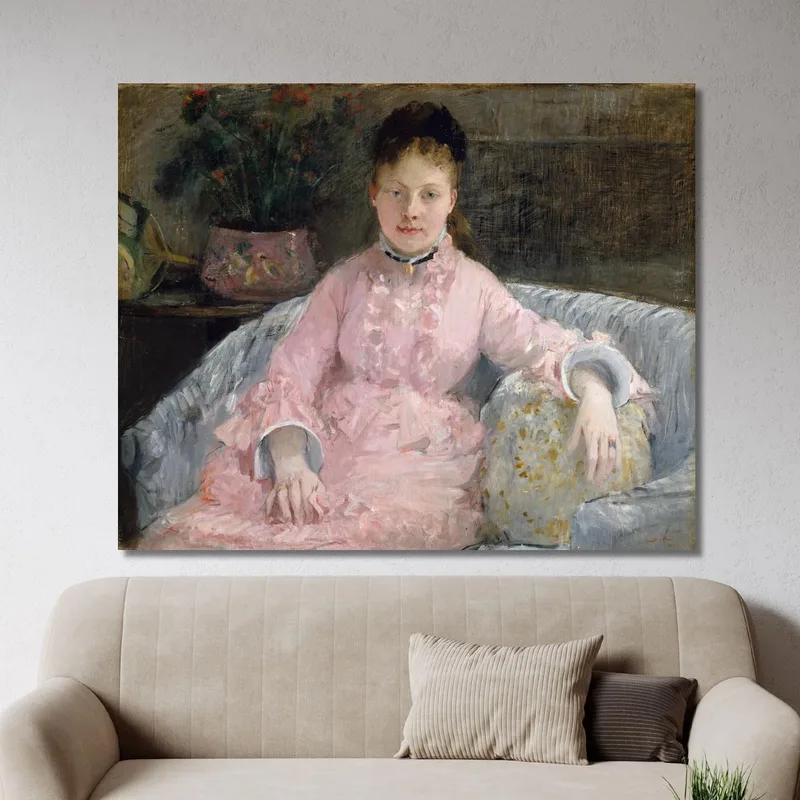 El Vestido Rosa (Albertie-Marguerite Carré Luego Madame Ferdinand-Henri Himmes 1854-1935) Berthe Morisot