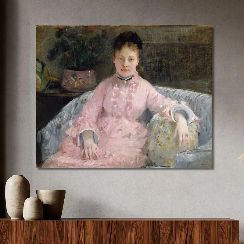 El Vestido Rosa (Albertie-Marguerite Carré Luego Madame Ferdinand-Henri Himmes 1854-1935) Berthe Morisot