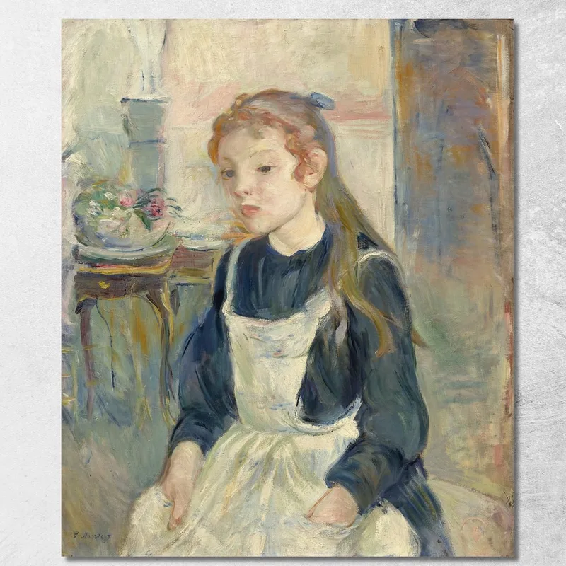 Giovane Ragazza Con Un Grembiule Berthe Morisot quadro stampa su tela