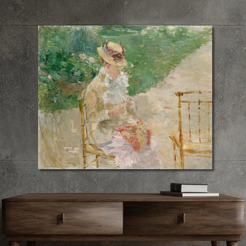 Junge Frau Beim Stricken Berthe Morisot