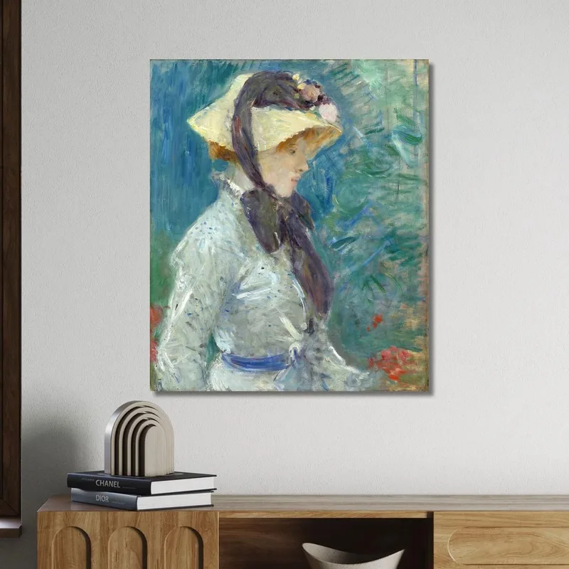 Young Woman With A Straw Hat Berthe Morisot