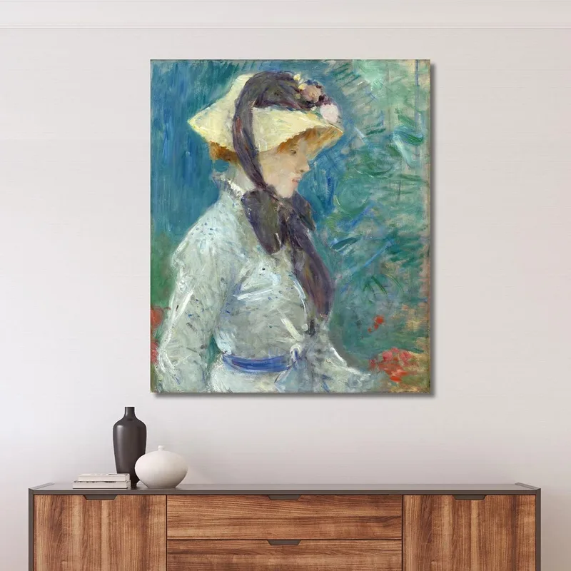 Young Woman With A Straw Hat Berthe Morisot