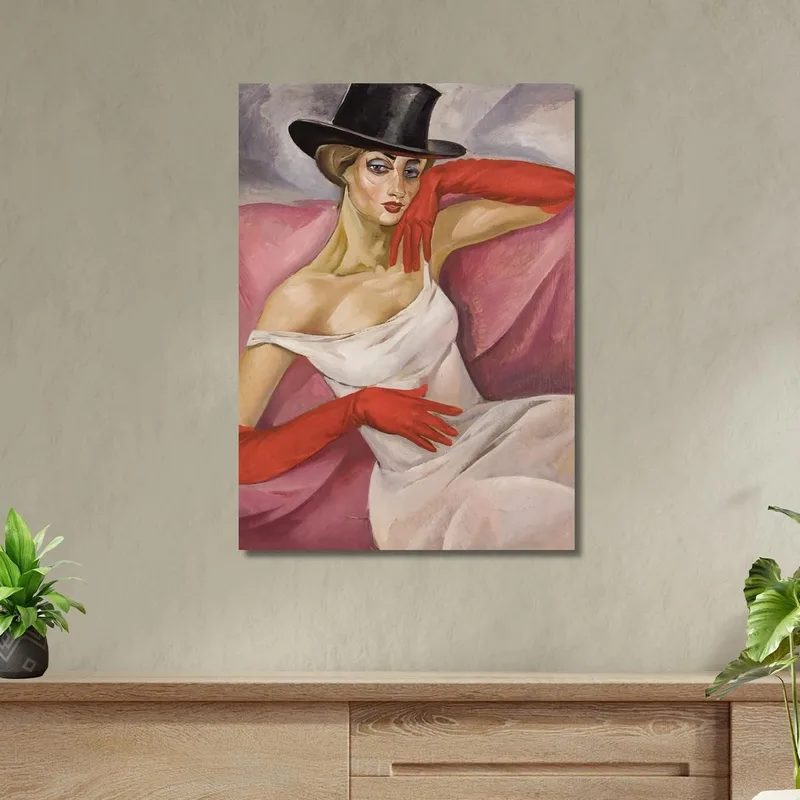 Lady In Top Hat Boris Grigoriev