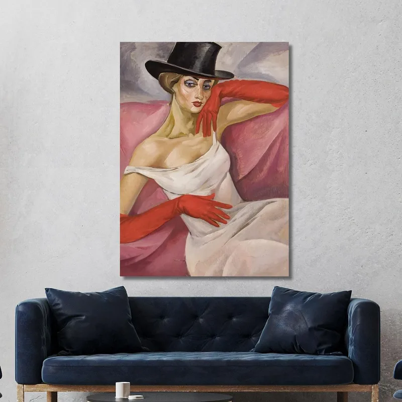Lady In Top Hat Boris Grigoriev