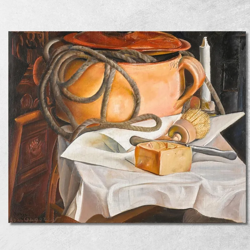 Stillleben Mit Kerze Boris Grigoriev drucken auf leinwand