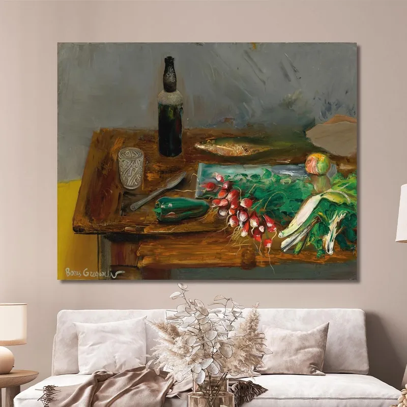 Bodegón Con Rábanos Boris Grigoriev