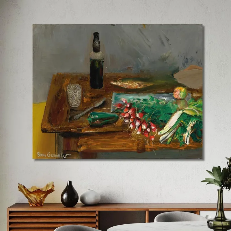 Bodegón Con Rábanos Boris Grigoriev