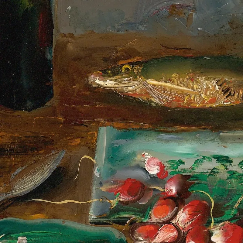 Bodegón Con Rábanos Boris Grigoriev