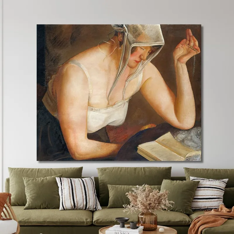 Woman Reading Boris Grigoriev