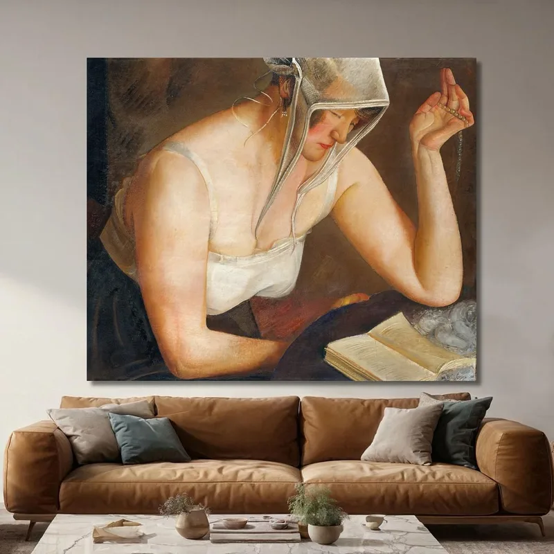 Woman Reading Boris Grigoriev