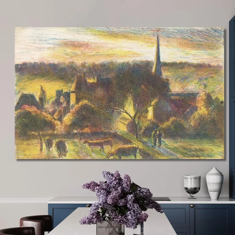 Una Chiesa E Una Fattoria A Éragny 1890 Camille Pissarro