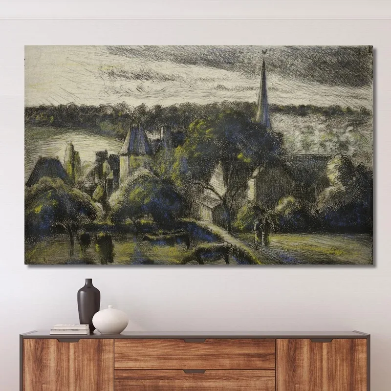 Church And Farm At Éragny 1895 Camille Pissarro
