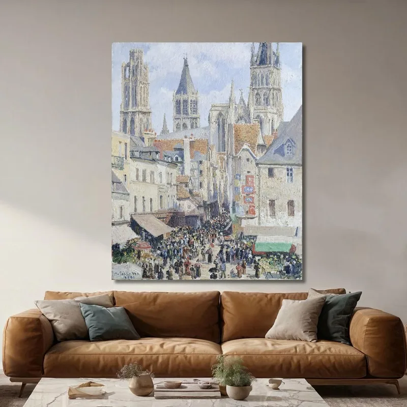 Lebensmittelgeschäft Straße Rouen 1898 Camille Pissarro