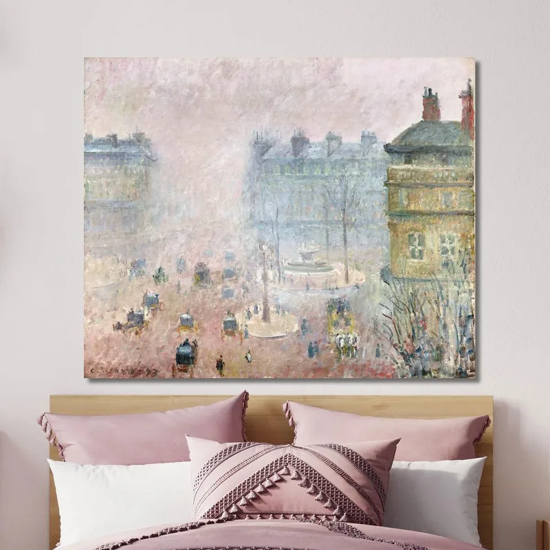 Place Du Theater Francais Fog Effect 1897 Camille Pissarro