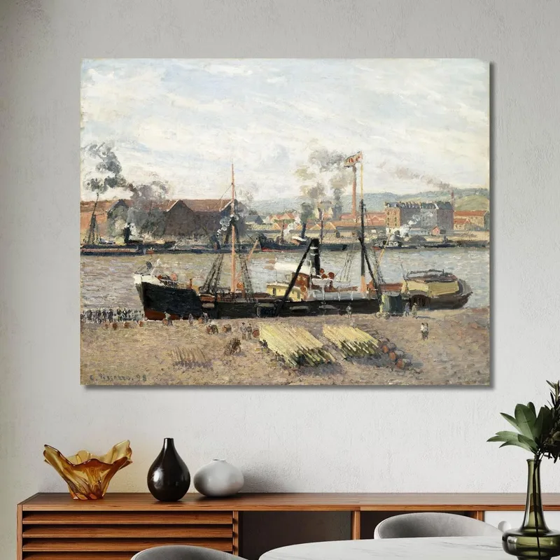 Porto Di Rouen Scarico Legname 1898 Camille Pissarro