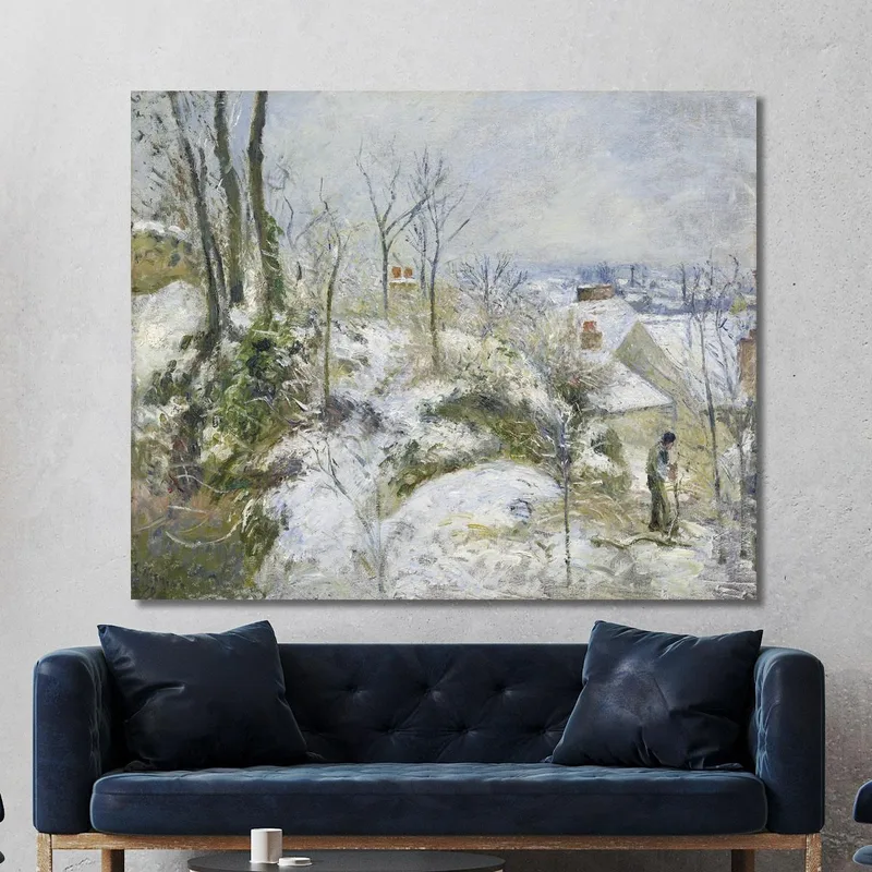 Kaninchenbau Bei Pontoise Schnee 1879 Camille Pissarro