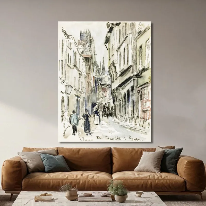 Calle Damiette Rouen Hacia 1884 Camille Pissarro