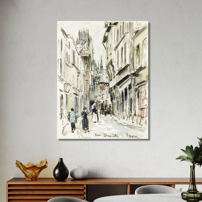 Calle Damiette Rouen Hacia 1884 Camille Pissarro