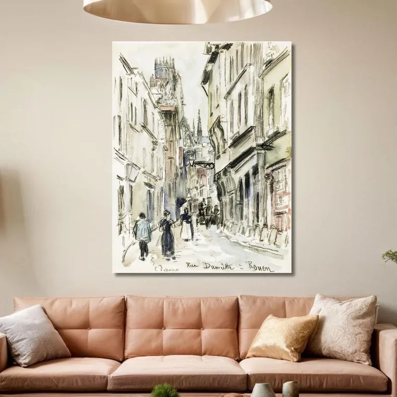 Calle Damiette Rouen Hacia 1884 Camille Pissarro