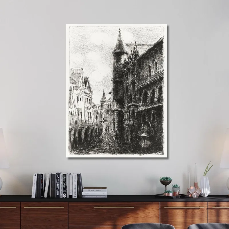 Rue Saint-Romain Rouen 1. Platte 1896 Camille Pissarro