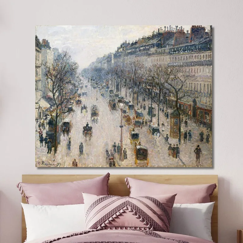Der Boulevard Montmartre An Einem Wintermorgen 1897 Camille Pissarro
