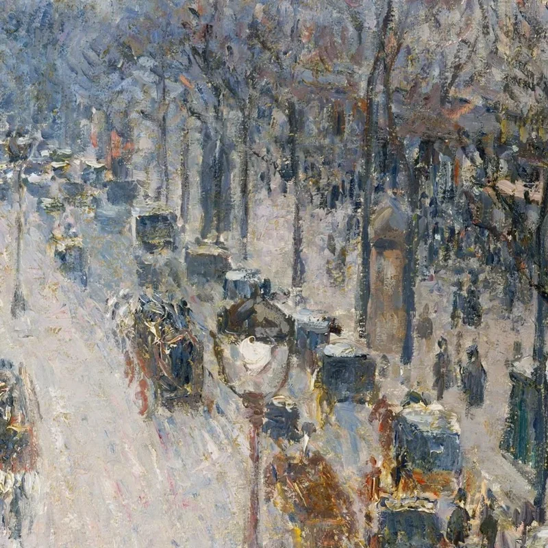 Der Boulevard Montmartre An Einem Wintermorgen 1897 Camille Pissarro
