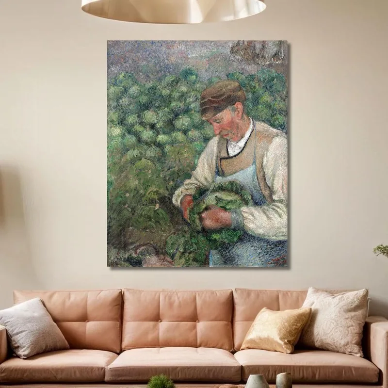 Il Giardiniere - Vecchio Contadino Con Cavolo 1883-1895 Camille Pissarro