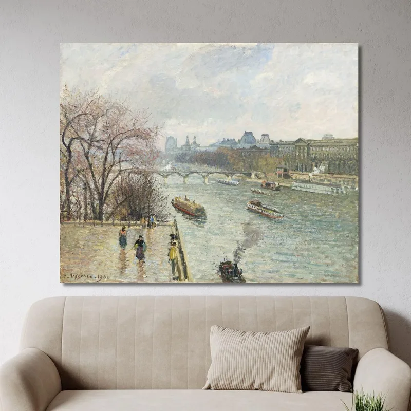 Il Louvre Pomeriggio Piovoso 1900 Camille Pissarro