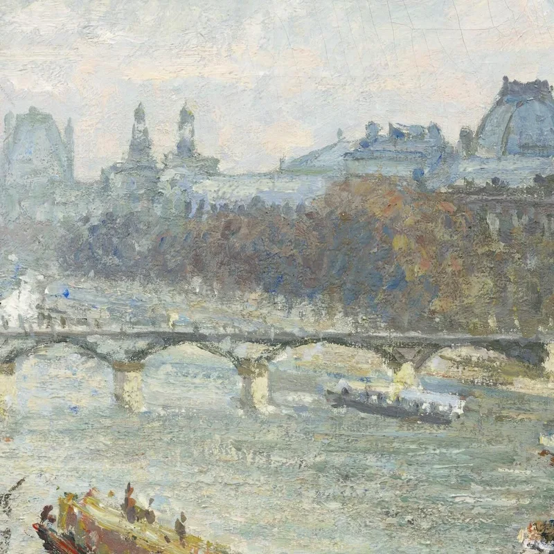 Il Louvre Pomeriggio Piovoso 1900 Camille Pissarro