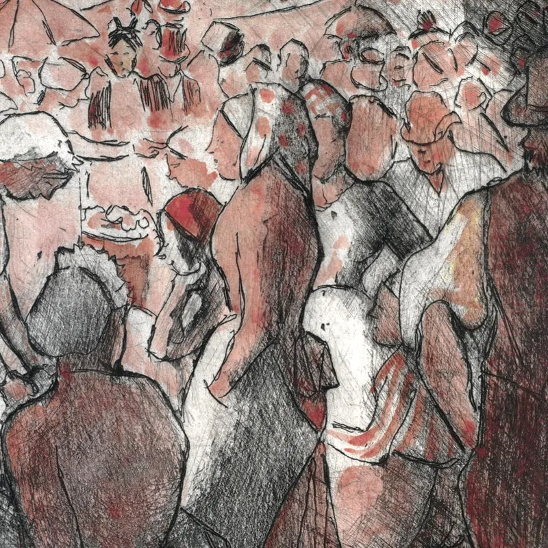 El Mercado De Gisors Camille Pissarro