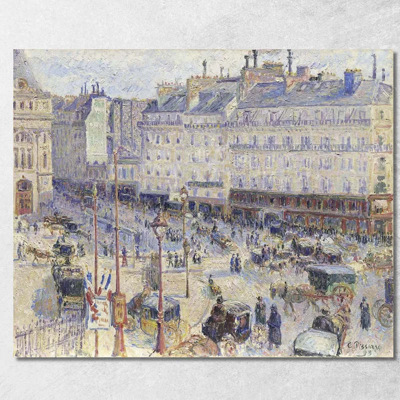 La Place Du Havre Parigi 1893 Camille Pissarro quadro stampa su tela