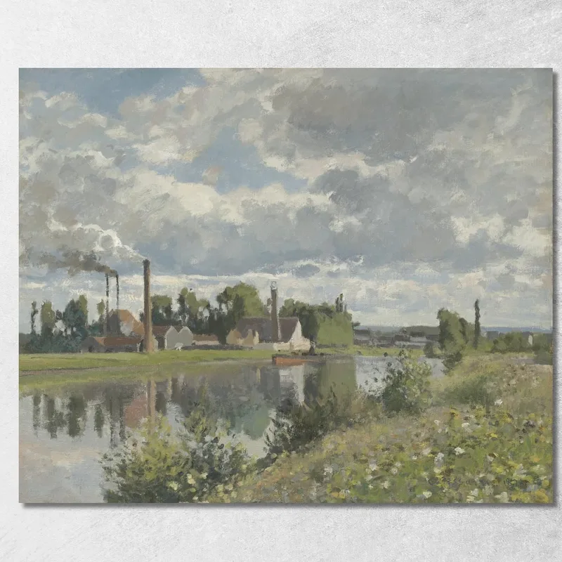 Il Fiume Oise Vicino A Pontoise 1873 Camille Pissarro quadro stampa su tela