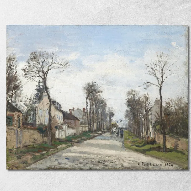 Strada Di Versailles Louveciennes 1870 Camille Pissarro quadro stampa su tela