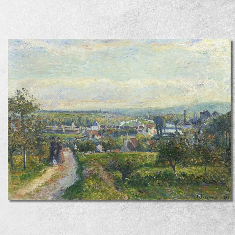 Veduta Di Saint-Ouen-Laumône Intorno Al 1876 Camille Pissarro quadro stampa su tela