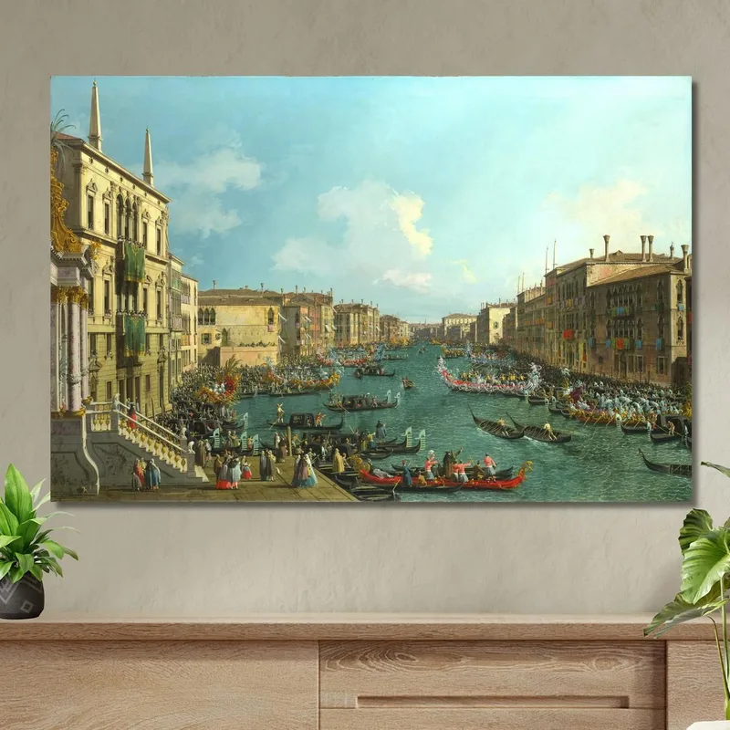Eine Regatta Auf Dem Canale Grande Canaletto
