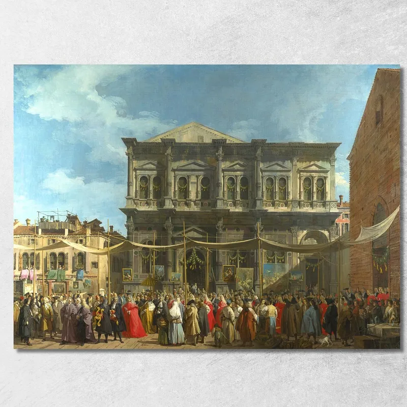 La Festa Di San Rocco Canaletto quadro stampa su tela