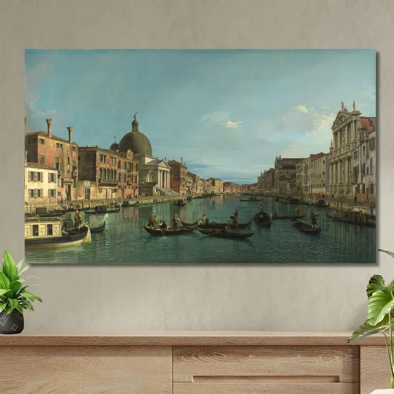 Der Canale Grande Mit S. Simeone Piccolo Canaletto