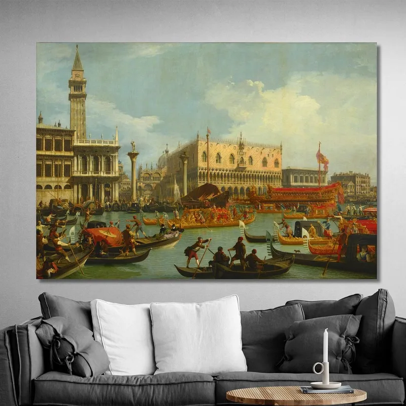 Il Ritorno Di Bucentauro Al Molo Presso Il Palazzo Ducale Canaletto