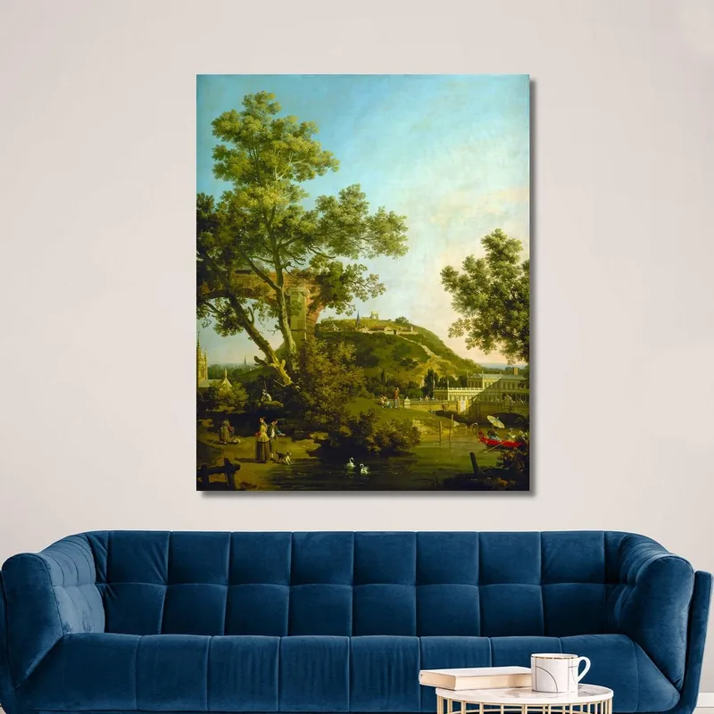 Englisches Landschaftscapriccio Mit Palast Canaletto