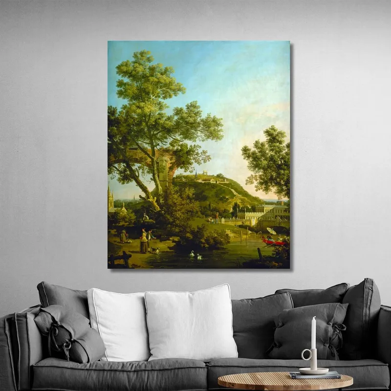Englisches Landschaftscapriccio Mit Palast Canaletto
