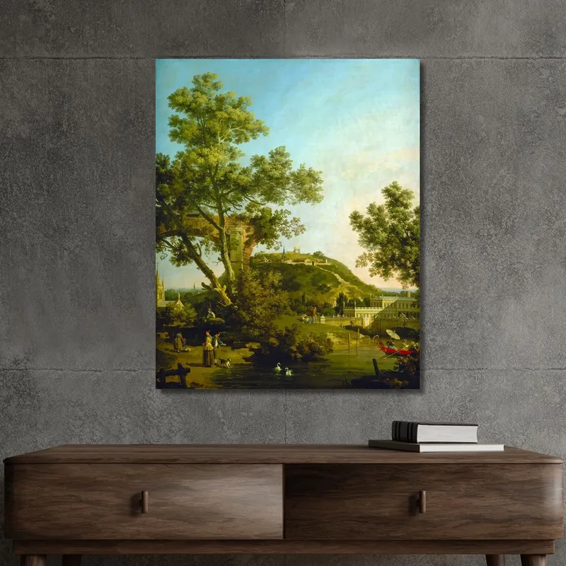 Englisches Landschaftscapriccio Mit Palast Canaletto